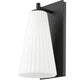 Z-Lite Farrell 6" 1-Light Matte Black Wall Sconce With White Glass Shade