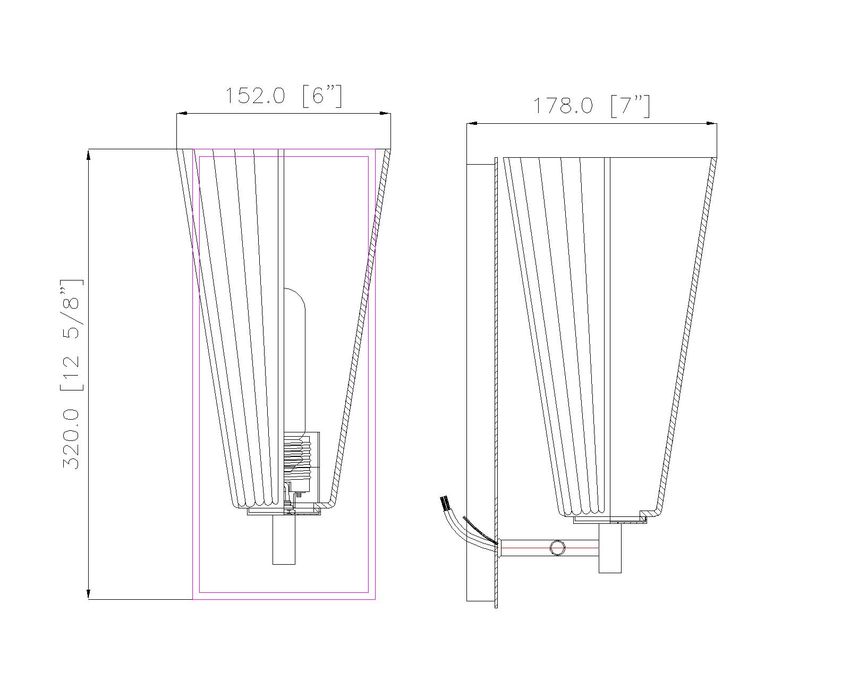 Z-Lite Farrell 6" 1-Light Matte Black Wall Sconce With White Glass Shade