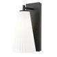 Z-Lite Farrell 6" 1-Light Matte Black Wall Sconce With White Glass Shade