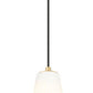 Z-Lite Farrell 6" 1-Light Modern Gold Pendant Light With White Glass Shade
