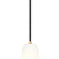 Z-Lite Farrell 6" 1-Light Modern Gold Pendant Light With White Glass Shade