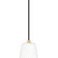 Z-Lite Farrell 6" 1-Light Modern Gold Pendant Light With White Glass Shade
