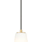 Z-Lite Farrell 6" 1-Light Modern Gold Pendant Light With White Glass Shade
