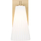 Z-Lite Farrell 6" 1-Light Modern Gold Wall Sconce With White Glass Shade