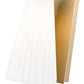 Z-Lite Farrell 6" 1-Light Modern Gold Wall Sconce With White Glass Shade