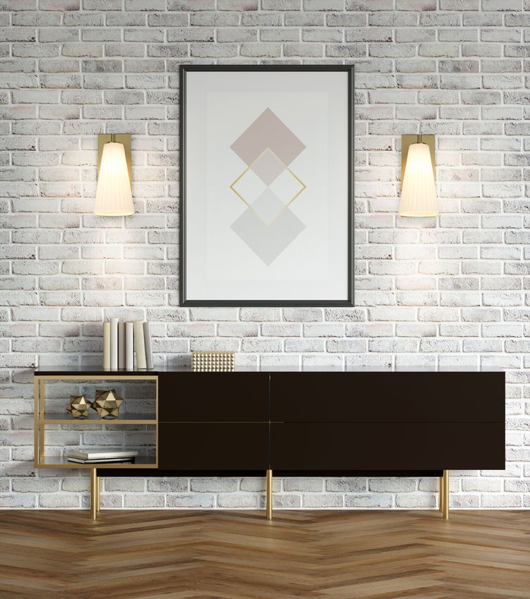 Z-Lite Farrell 6" 1-Light Modern Gold Wall Sconce With White Glass Shade