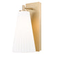 Z-Lite Farrell 6" 1-Light Modern Gold Wall Sconce With White Glass Shade