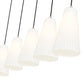 Z-Lite Farrell 6" 5-Light Brushed Nickel Linear Chandelier With White Glass Shade