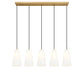 Z-Lite Farrell 6" 5-Light Modern Gold Linear Chandelier With White Glass Shade