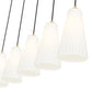Z-Lite Farrell 6" 5-Light Modern Gold Linear Chandelier With White Glass Shade