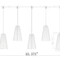 Z-Lite Farrell 6" 5-Light Modern Gold Linear Chandelier With White Glass Shade