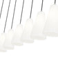 Z-Lite Farrell 6" 7-Light Brushed Nickel Linear Chandelier With White Glass Shade