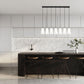 Z-Lite Farrell 6" 7-Light Matte Black Linear Chandelier With White Glass Shade
