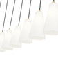 Z-Lite Farrell 6" 7-Light Modern Gold Linear Chandelier With White Glass Shade