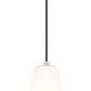 Z-Lite Farrell 7" 1-Light Brushed Nickel Pendant Light With White Glass Shade