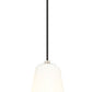 Z-Lite Farrell 7" 1-Light Brushed Nickel Pendant Light With White Glass Shade