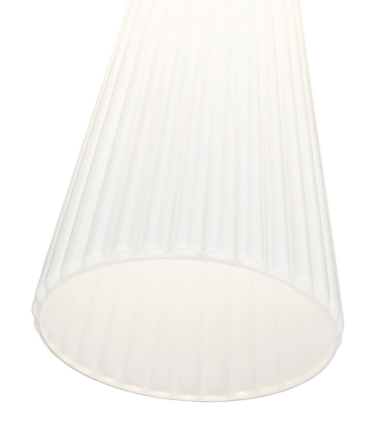 Z-Lite Farrell 7" 1-Light Brushed Nickel Pendant Light With White Glass Shade
