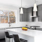 Z-Lite Farrell 7" 1-Light Brushed Nickel Pendant Light With White Glass Shade