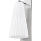 Z-Lite Farrell 7" 1-Light Brushed Nickel Wall Sconce With White Glass Shade