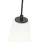 Z-Lite Farrell 7" 1-Light Matte Black Pendant Light With White Glass Shade