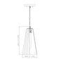 Z-Lite Farrell 7" 1-Light Matte Black Pendant Light With White Glass Shade