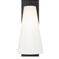 Z-Lite Farrell 7" 1-Light Matte Black Wall Sconce With White Glass Shade