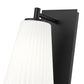 Z-Lite Farrell 7" 1-Light Matte Black Wall Sconce With White Glass Shade