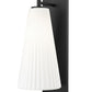 Z-Lite Farrell 7" 1-Light Matte Black Wall Sconce With White Glass Shade