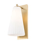 Z-Lite Farrell 7" 1-Light Modern Gold Wall Sconce With White Glass Shade