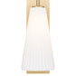 Z-Lite Farrell 7" 1-Light Modern Gold Wall Sconce With White Glass Shade