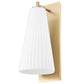 Z-Lite Farrell 7" 1-Light Modern Gold Wall Sconce With White Glass Shade