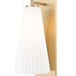 Z-Lite Farrell 7" 1-Light Modern Gold Wall Sconce With White Glass Shade