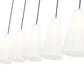 Z-Lite Farrell 7" 5-Light Brushed Nickel Linear Chandelier With White Glass Shade