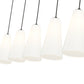 Z-Lite Farrell 7" 5-Light Matte Black Linear Chandelier With White Glass Shade