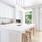 Z-Lite Farrell 7" 5-Light Matte Black Linear Chandelier With White Glass Shade