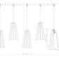 Z-Lite Farrell 7" 5-Light Matte Black Linear Chandelier With White Glass Shade