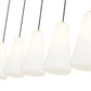 Z-Lite Farrell 7" 5-Light Modern Gold Linear Chandelier With White Glass Shade