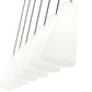 Z-Lite Farrell 7" 7-Light Brushed Nickel Linear Chandelier With White Glass Shade