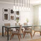 Z-Lite Farrell 7" 7-Light Brushed Nickel Linear Chandelier With White Glass Shade