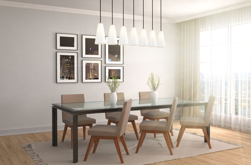 Z-Lite Farrell 7" 7-Light Brushed Nickel Linear Chandelier With White Glass Shade