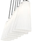 Z-Lite Farrell 7" 7-Light Matte Black Linear Chandelier With White Glass Shade