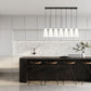 Z-Lite Farrell 7" 7-Light Matte Black Linear Chandelier With White Glass Shade