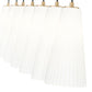 Z-Lite Farrell 7" 7-Light Modern Gold Linear Chandelier With White Glass Shade