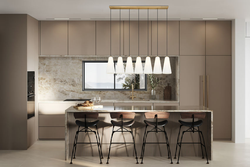 Z-Lite Farrell 7" 7-Light Modern Gold Linear Chandelier With White Glass Shade