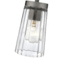 Z-Lite Flair 5" 1-Light Antique Nickel Pendant Light With Clear Glass Shade