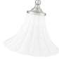 Z-Lite Fleur 1-Light Brushed Nickel Steel Frame Opal Etched Glass Shade Pendant Light