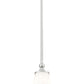 Z-Lite Fleur 8" 1-Light Brushed Nickel Steel Frame Opal Etched Glass Shade Pendant Light