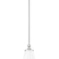 Z-Lite Fleur 8" 1-Light Brushed Nickel Steel Frame Opal Etched Glass Shade Pendant Light