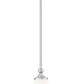 Z-Lite Fleur 8" 1-Light Brushed Nickel Steel Frame Opal Etched Glass Shade Pendant Light