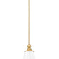 Z-Lite Fleur 8" 1-Light Modern Gold Steel Frame Opal Etched Glass Shade Pendant Light